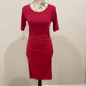 Seraphine Maternity Dress Ruched Bodycon Short Sleeve‎ Size 2